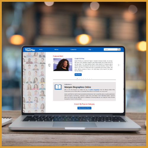 Access to Marquis Biographies Online